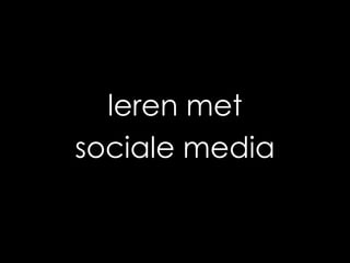 leren metsociale media
