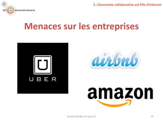 Menaces sur les entreprises
19
david.vallat@univ-lyon1.fr
3. L’économie collaborative est fille d’Internet
david.vallat@univ-lyon1.fr
 