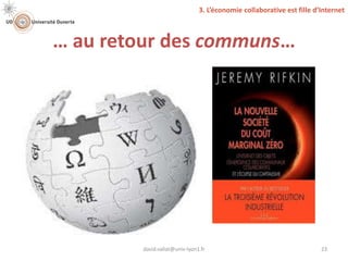 … au retour des communs…
23
david.vallat@univ-lyon1.fr
3. L’économie collaborative est fille d’Internet
david.vallat@univ-lyon1.fr
 