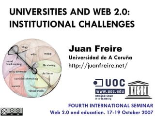 Universities and web 2.0: Institutional challenges
