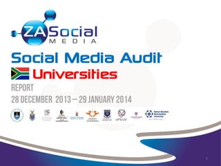 Social Media Audit
Universities

1

 