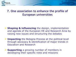 The achievements of European Universities since 1957
