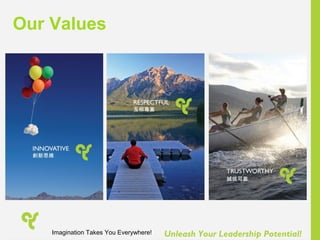 Unleash Your Leadership Potential!
Our Values
Imagination Takes You Everywhere!
 