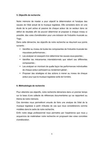 Projet de Mémoire de Master en Management de la Culture et des Médias | PDF