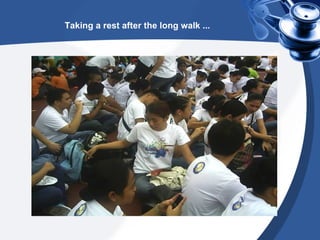 Taking a rest after the long walk ... 