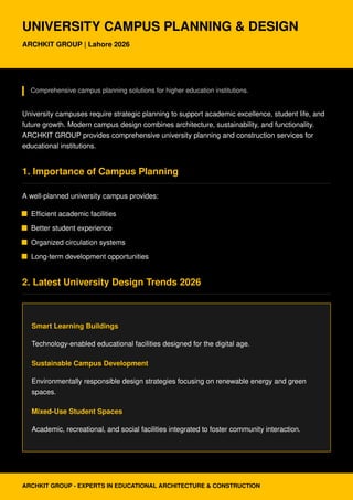 Compus Planning Principles Innovative University Campus Planning & Design Solutions by ARCHKIT ...