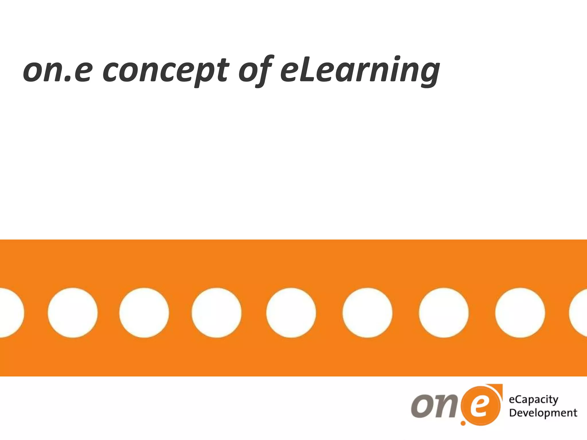 on.e concept of eLearning 