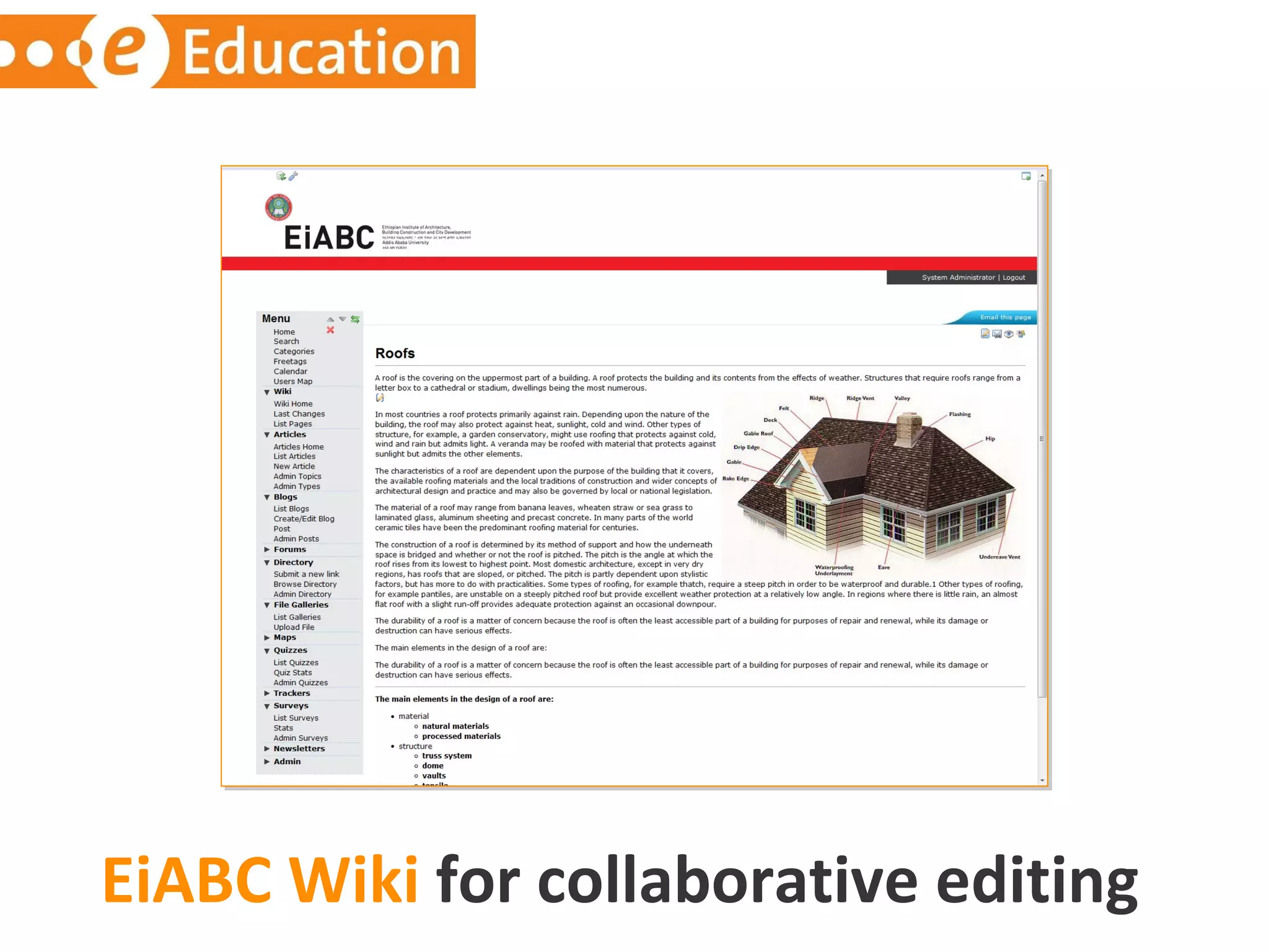 EiABC Wiki  for collaborative editing 