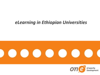 eLearning in Ethiopian Universities 