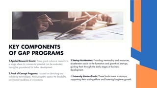 University Gap Fund and Accelerator Programs Bridging the Innovation ...