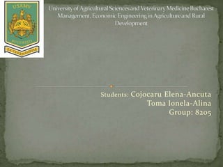 Students: Cojocaru Elena-Ancuta
Toma Ionela-Alina
Group: 8205
 