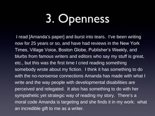 3. Openness
 