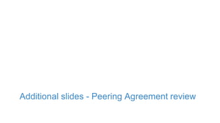 Additional slides - Peering Agreement review
 