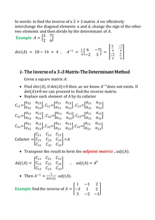 Matrices and its Applications to Solve Some Methods of Systems of ...