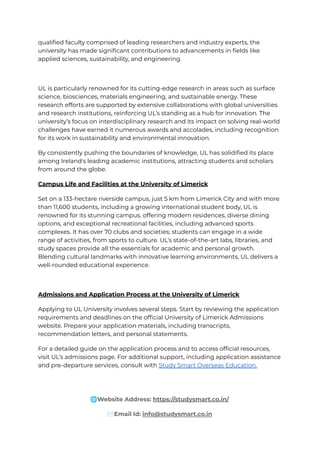 Study Destination University of Limerick | PDF
