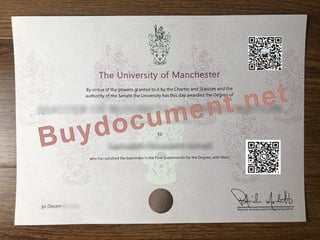 University of Manchester diploma