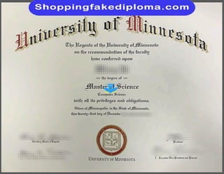 University of Minnesota fake degree from shoppingfakediploma.com 