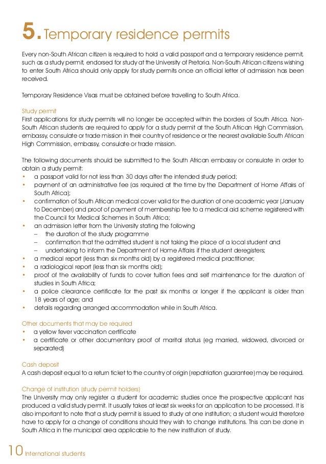 university of pretoria international students guide 2014 letter of recommendation meaning