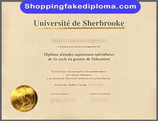 University of Sherbrooke fake diploma from shoppingfakediploma.com