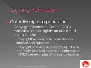 Collective Rights Sources University of texas libraries’ copyright crash course | PPTX