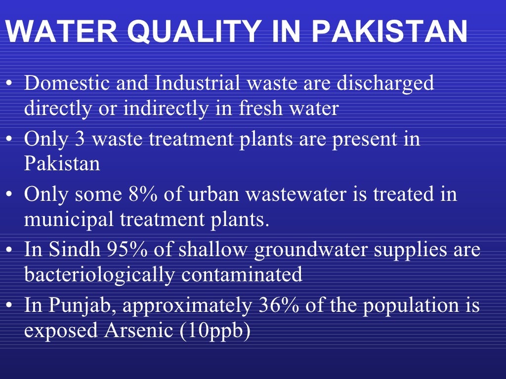 WATER POLLUTION IN PAKISTAN