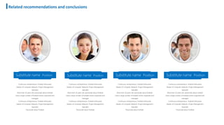 Continuous entrepreneurs, football enthusiasts
Master of Computer Network, Project Management
Specialist
More than 20 years old, passionate about football
Have a large number of football events organized and
managed
Continuous entrepreneurs, football enthusiasts
Master of Computer Network, Project Management
Specialist
Passionate about football
Continuous entrepreneurs, football enthusiasts
Master of Computer Network, Project Management
Specialist
More than 20 years old, passionate about football
Have a large number of football events organized and
managed
Continuous entrepreneurs, football enthusiasts
Master of Computer Network, Project Management
Specialist
Passionate about football
Substitute name Position
Continuous entrepreneurs, football enthusiasts
Master of Computer Network, Project Management
Specialist
More than 20 years old, passionate about football
Have a large number of football events organized and
managed
Continuous entrepreneurs, football enthusiasts
Master of Computer Network, Project Management
Specialist
Passionate about football
Substitute name Position
Continuous entrepreneurs, football enthusiasts
Master of Computer Network, Project Management
Specialist
More than 20 years old, passionate about football
Have a large number of football events organized and
managed
Continuous entrepreneurs, football enthusiasts
Master of Computer Network, Project Management
Specialist
Passionate about football
Substitute name Position
Related recommendations and conclusions
Substitute name Position
 