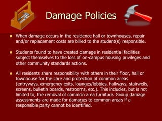University Policies For RA Training Fall 2013 | PPTX