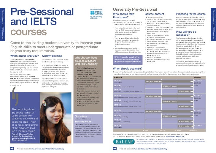 Oxford Brookes University Pre-Sessional and IELTS Tuition ...