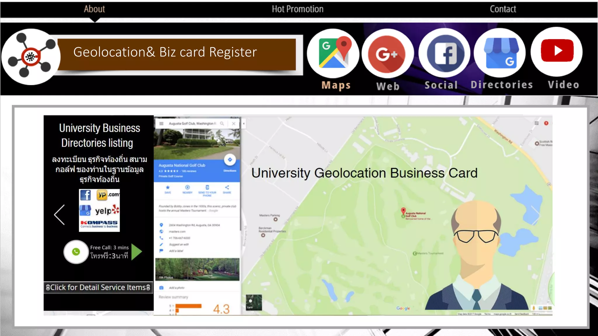 Geolocation& Biz card Register
 