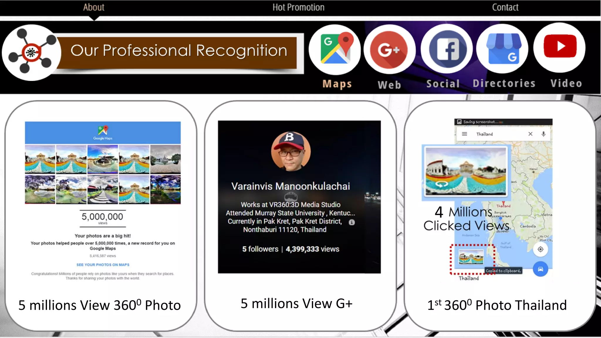 5 millions View 3600 Photo 5 millions View G+ 1st 3600 Photo Thailand
4
 