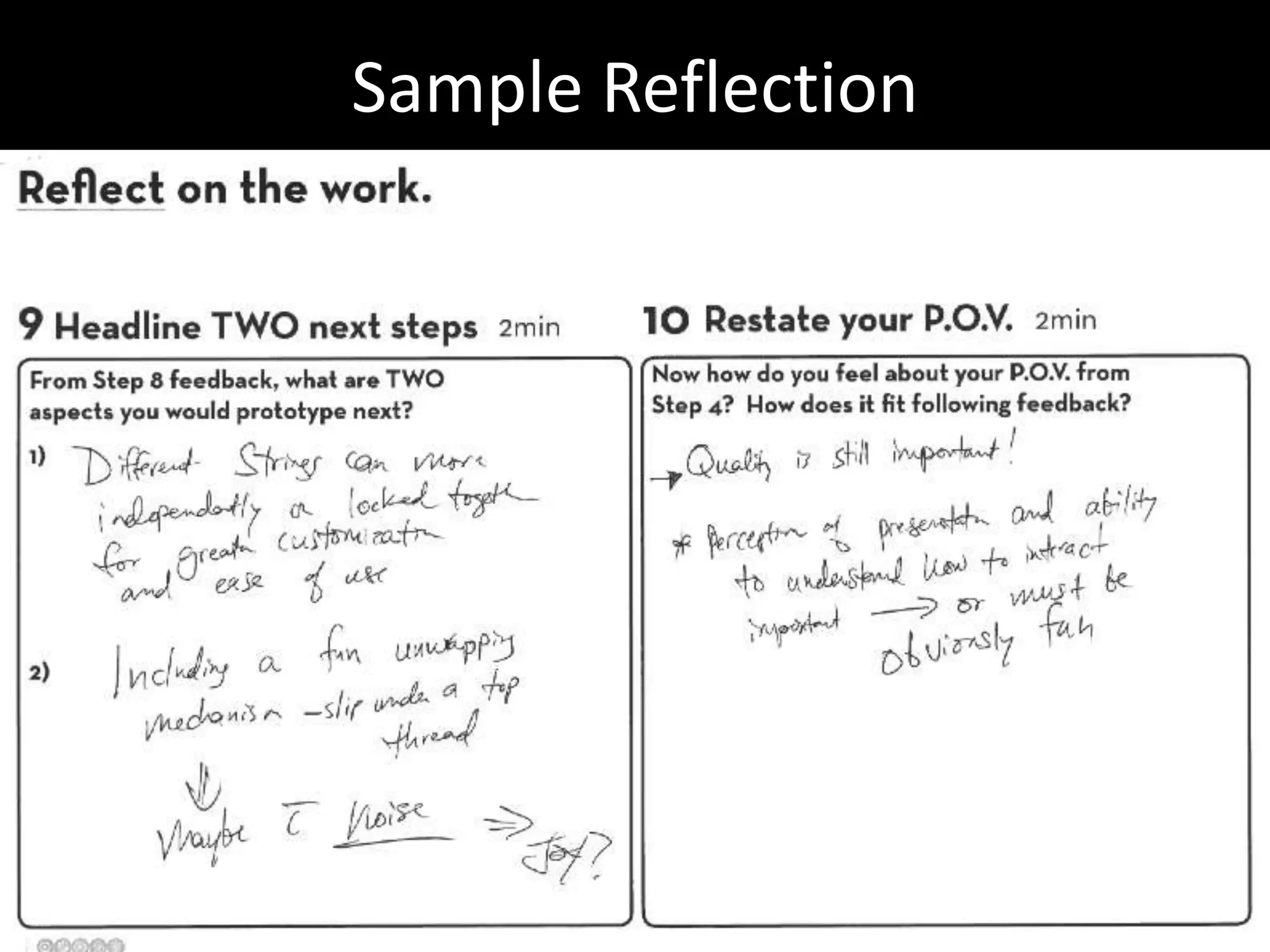 Sample Reflection

 