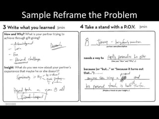Sample Reframe the Problem

 