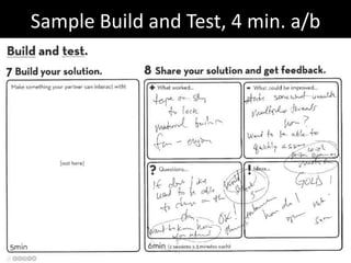 Sample Build and Test, 4 min. a/b

 