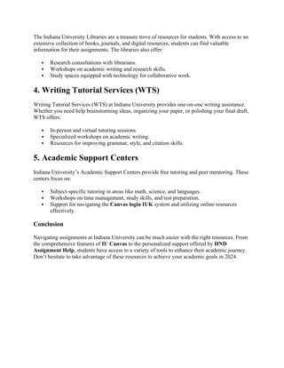 Top 5 Assignment Help Resources for Indiana University Students in 2024 ...
