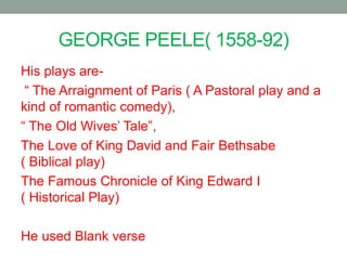 George Pedly University wits | PPTX