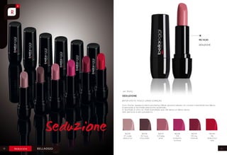 R$ 34,80
Seduzione

ref: 35432

SEDUZIONE
Batom Efeito Fosco Longa duração
Com Volulip, assegura efeito plumping (lábios grossos) dando um volume irresistével aos lábios.
A aplicação é facilitada pela ponta quadrada.
O resultado é uma cor mate aveludada que não deixa os lábios secos.
Sem perfume e sem parabenos.

16035
01 nude
seduction

10

16036
02 love
chocolate

16037
03 lady
pink

16038
04
romantic
fuchsia

16039
05 my
intense

16040
06
seduction
red

11

 