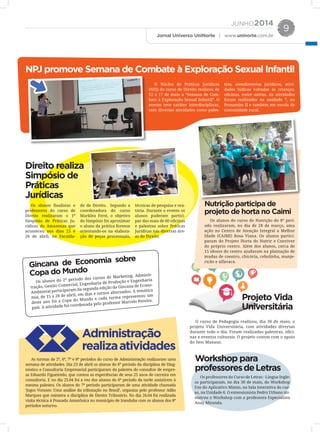 JUNHO2014
Jornal Universo UniNorte | www.uninorte.com.br
9
 