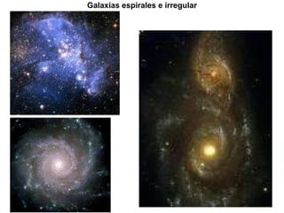 Galaxias espirales e irregular 