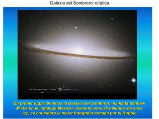 Galaxia del Sombrero: elíptica 