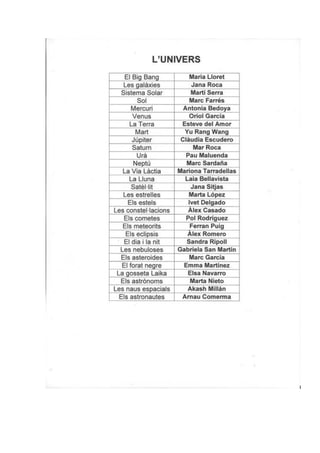 Univers projecte 2na_2013_2014