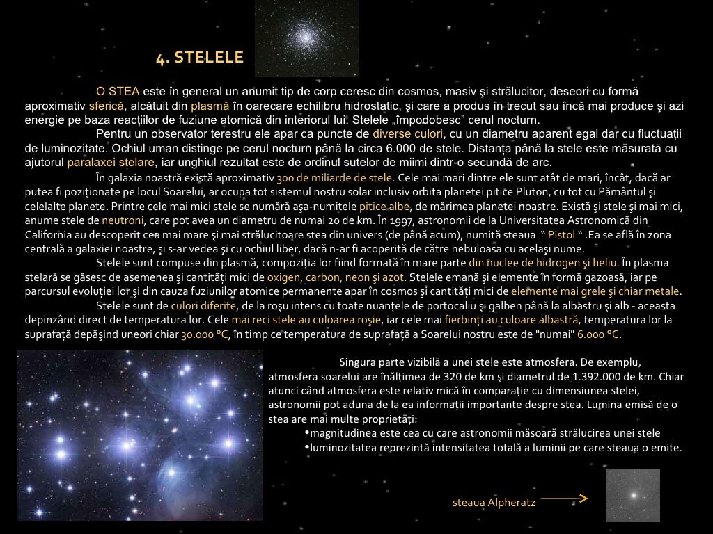 universul clasa 4