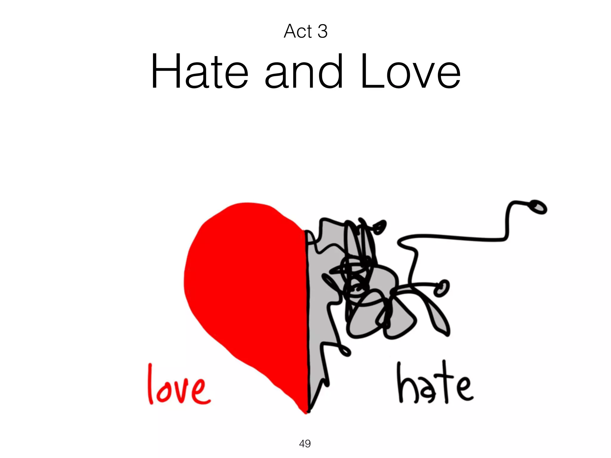 Hate and Love
Act 3
49
 