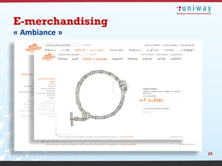 E-merchandising
« Ambiance »




                  24
 