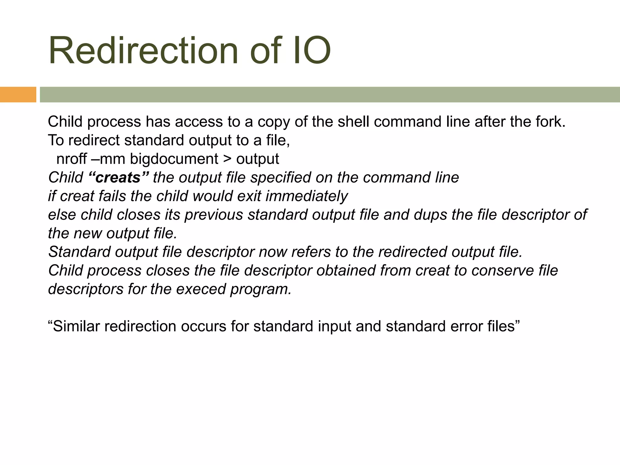 Algorithm for the init process