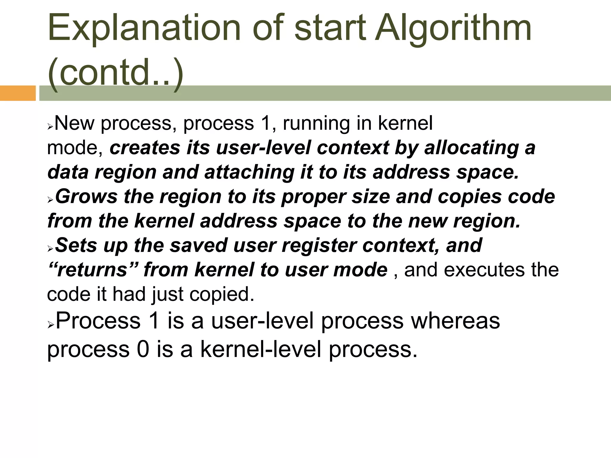 such aswhogrep –n include *.cls –lShell forks and creates a child process.It execs the program that the user specified on the command line.The shell waits until the child process exits from the command and loops back to read the next command.