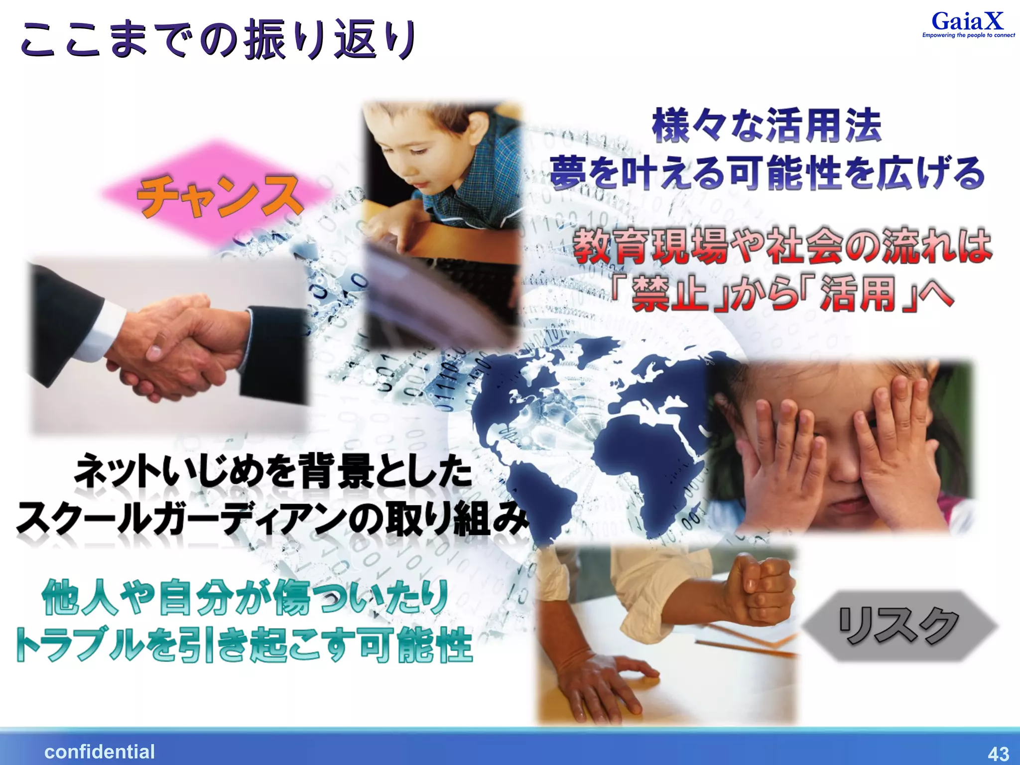 ここまでの振り返り




　　   confidential   43
 