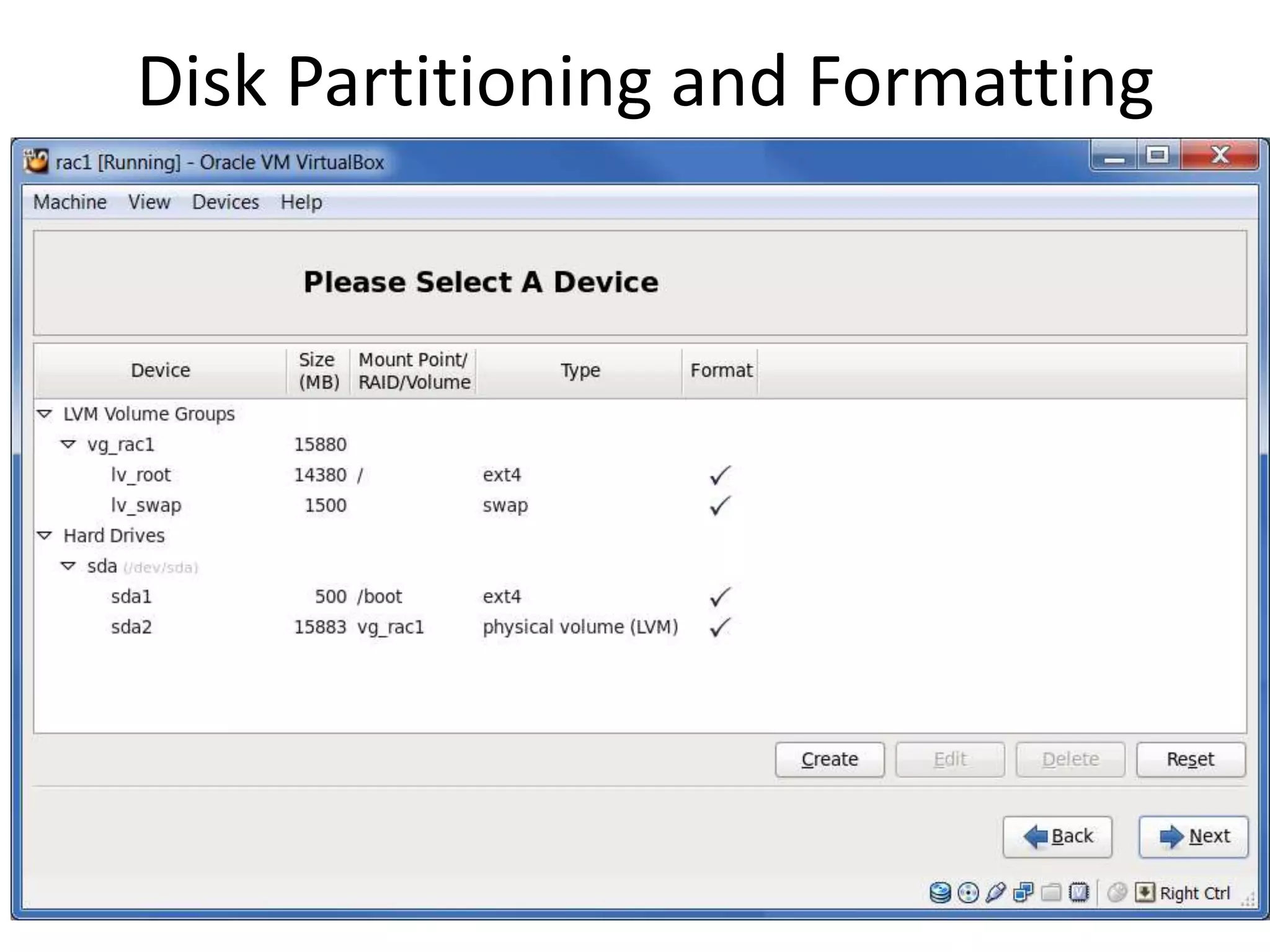 Disk Partitioning and Formatting
 