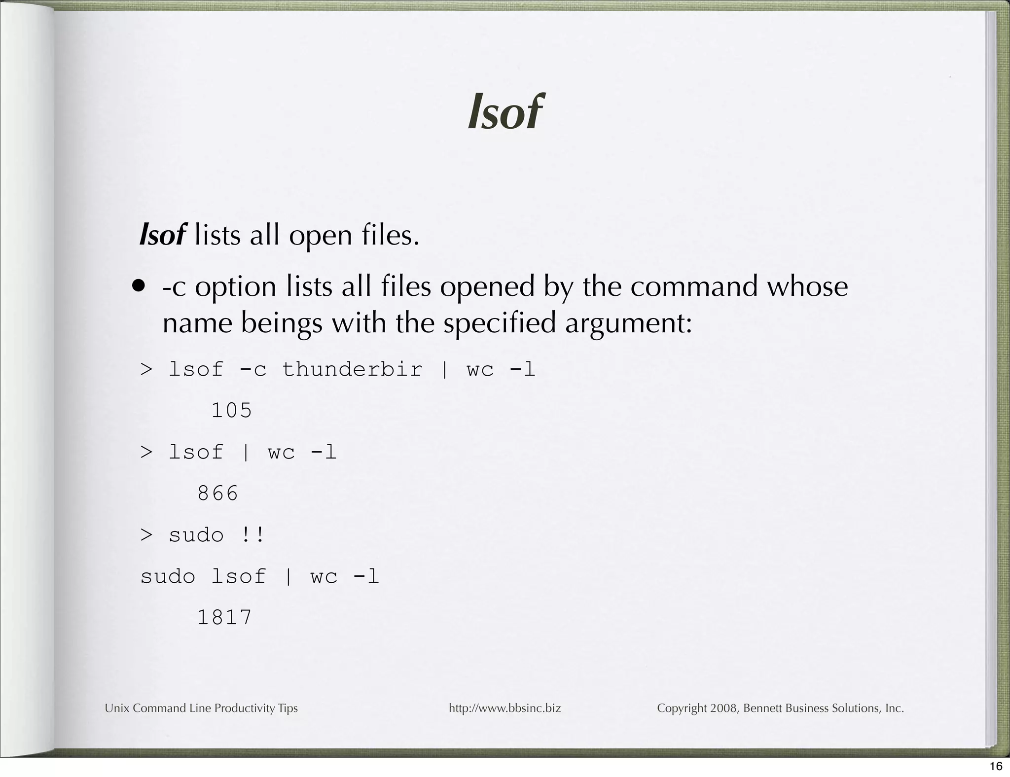 Unix Command Line Productivity Tips