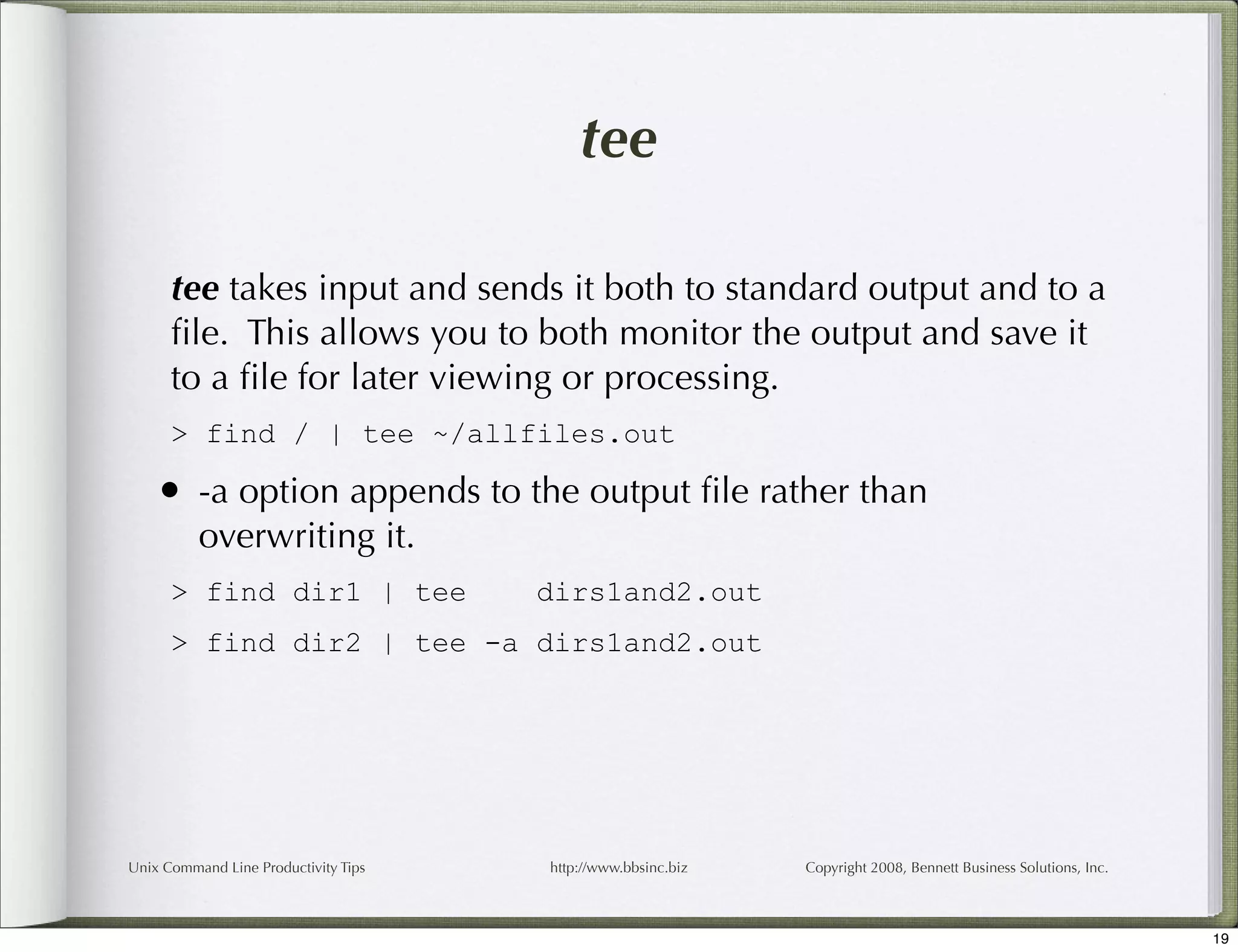 Unix Command Line Productivity Tips