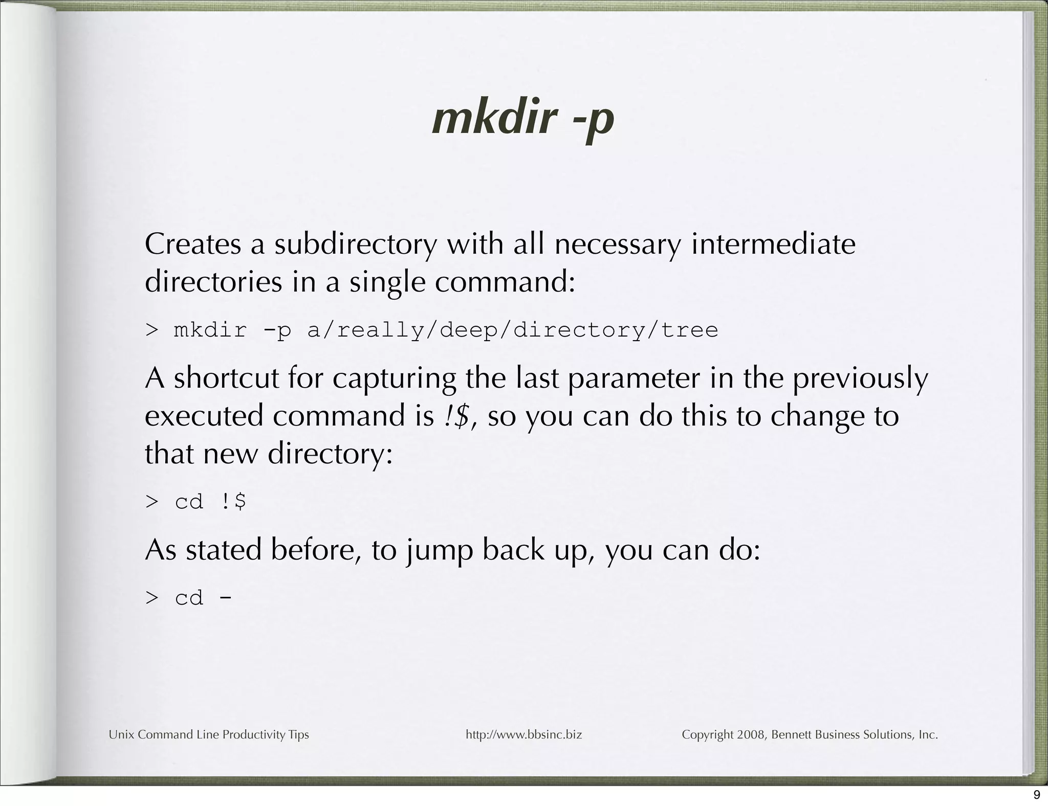 Unix Command Line Productivity Tips
